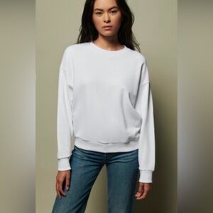 Nation LTD Jovie Classic White Sweatshirt size small